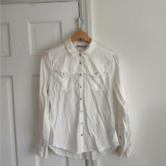 Holding Horses x Anthropologie Women’s White Western Shirt Size Small - Picture 5 of 8
